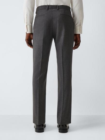 John Lewis Subtle Shine Regular Fit Wool Rich Suit Trousers, Neutral - view 2, Neutral