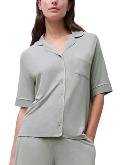 Femilet Chelsea Short Sleeve Lounge Shirt, Blue/Egrett, Blue/Egrett