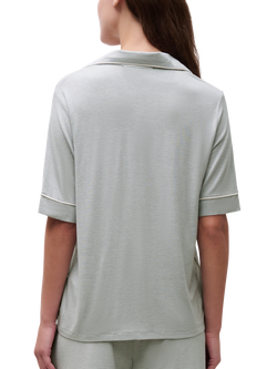 Femilet Chelsea Short Sleeve Lounge Shirt, Blue/Egrett - view 2, Blue/Egrett