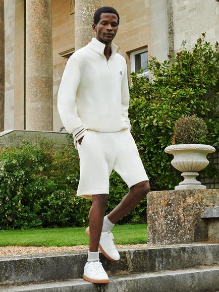Ben Sherman Textured Sweat Shorts, Oyster White - view 2, Oyster White