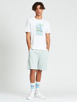 Ben Sherman Tri-Colour Cotton Weave Shorts, Mint, Mint