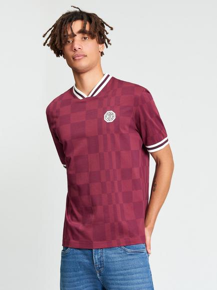 Ben Sherman Glitch Jersey Cotton T-Shirt, Aubergine, Aubergine