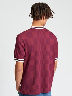 Ben Sherman Glitch Jersey Cotton T-Shirt, Aubergine - view 2, Aubergine