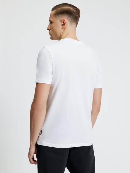 Ben Sherman Jumble Guitars Crew Neck Cotton T-Shirt, White - view 2, White