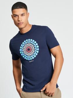 Ben Sherman Cotton Plectrum Target T-Shirt, Dark Navy/Multi, Dark Navy/Multi