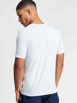 Ben Sherman Regular Fit Guitar Smash Graphic Print Cotton T-Shirt, Light Blue - view 2, Light Blue