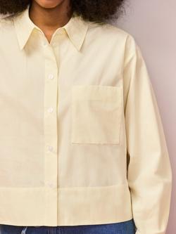 Ro&Zo Pocket Detail Cropped Shirt, Yellow - view 2, Yellow