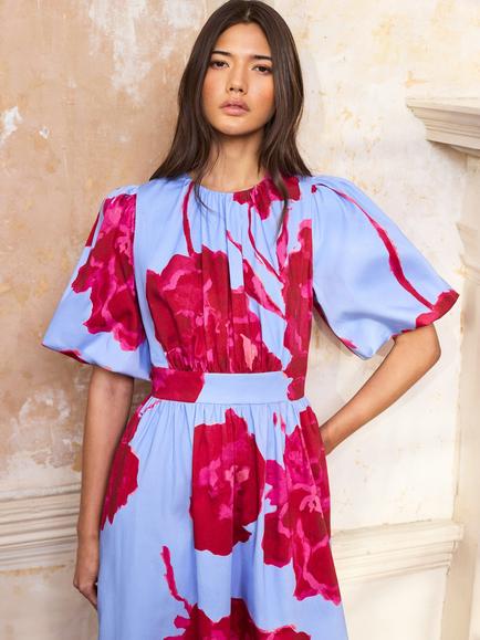 Ro&Zo Seraphina Floral Maxi Dress, Pink - view 2, Pink