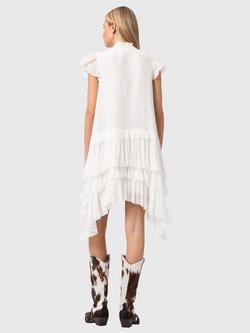 AllSaints Cavarly Tiered Ruffle Dress - view 2, Chalk White