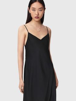 AllSaints Leona Hanky Hem Maxi Dress, Black, Black