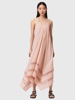 AllSaints Lil Hanky Hem Dress, Blush Pink, Blush Pink