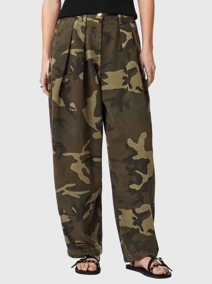 AllSaints Becca Camouflage Jeans, Camo Green, Camo Green