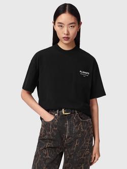 AllSaints Dreamer Etta Graphic T-Shirt, Black, Black