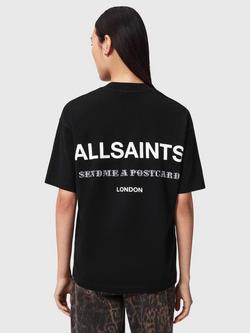 AllSaints Dreamer Etta Graphic T-Shirt, Black - view 2, Black