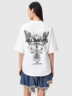 AllSaints Halis Amelie Graphic T-Shirt - view 2, Optic White