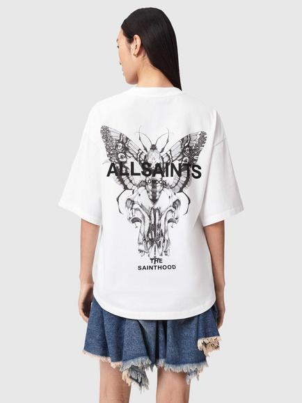 AllSaints Halis Amelie Graphic T-Shirt - view 2, Optic White
