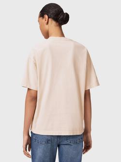 AllSaints Etta Insignia T-Shirt, Crystal Pink - view 2, Crystal Pink