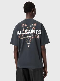 AllSaints Pentacle Etta Graphic T-Shirt - view 2, Washed Black