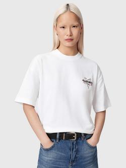 AllSaints Pentacle Etta Graphic T-Shirt, Optic White