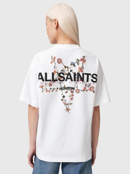 AllSaints Pentacle Etta Graphic T-Shirt - view 2, Optic White