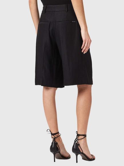 AllSaints Charley Linen Blend Shorts, Black - view 2, Black