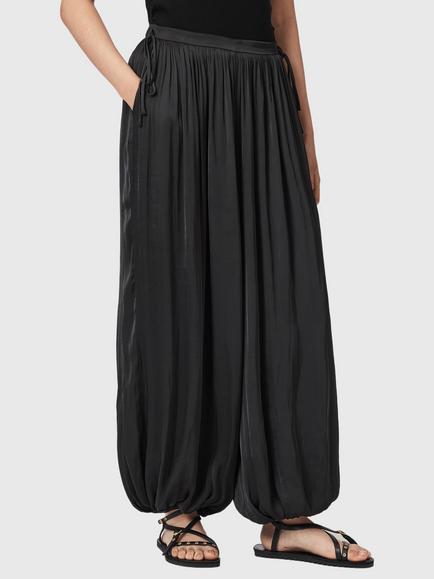 AllSaints Eshe Baggy Fit Trousers, Black, Black