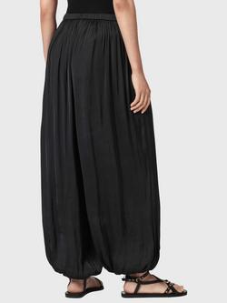 AllSaints Eshe Baggy Fit Trousers, Black - view 2, Black