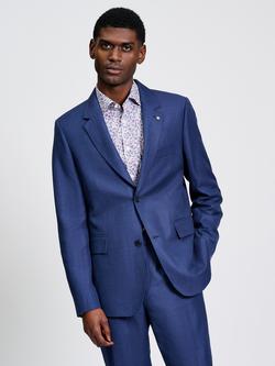 Ben Sherman Textured Linen Blend Jacket, Blue, Blue
