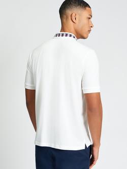 Ben Sherman Collar Interest Cotton Polo Shirt, Snow White - view 2, Snow White