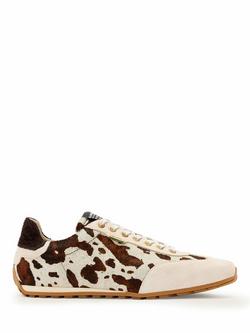 AllSaints Liam Cowhide Lace Up Trainers, Black/Multi, Black/Multi