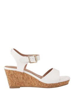 Carvela Sadie Wide Fit Wedge Heel Sandals, White, White