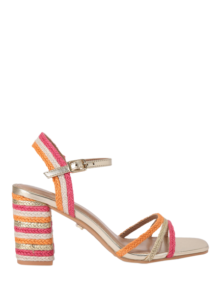 Carvela Soprano Braided Block Heel Sandals, Multi, Multi
