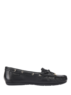 Geox Barca Leather Loafers, Black