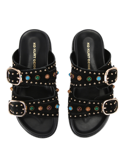 KG Kurt Geiger Rosabella Embellished Slider Sandals, Black Multi Black - view 2, Black Multi Black