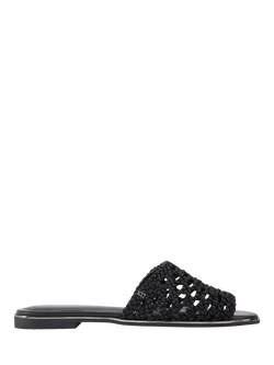 KG Kurt Geiger Rhoda Woven Mule Sandals, Black, Black