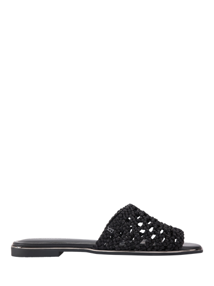 KG Kurt Geiger Rhoda Woven Mule Sandals, Black, Black