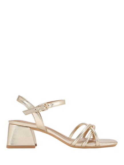 KG Kurt Geiger Sable Block Heel Sandals, Gold, Gold