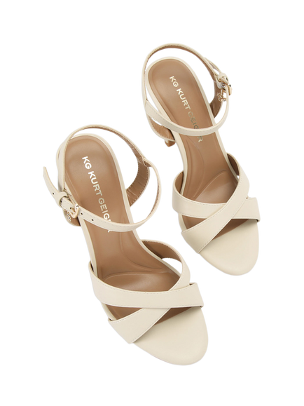 KG Kurt Geiger Soraya Stiletto Heel Sandals, Putty - view 2, Putty