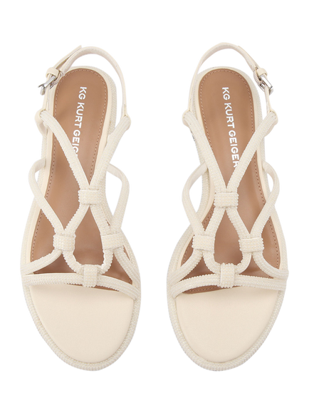 KG Kurt Geiger Roonie Embellished Strappy Sandals, White - view 2, White