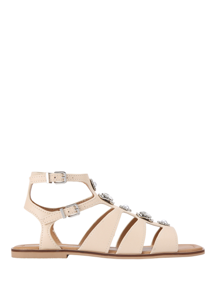 KG Kurt Geiger Roa Embellished Gladiator Sandals, Putty, Putty