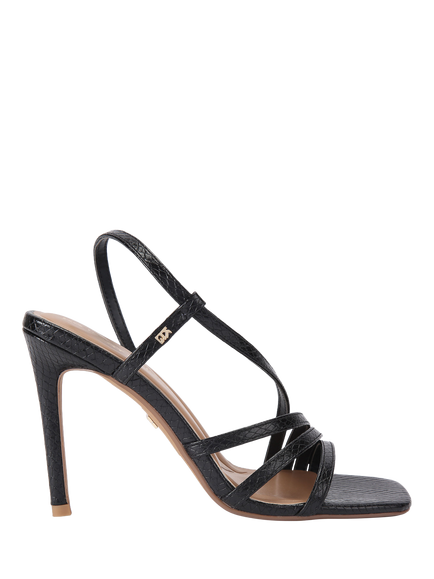 KG Kurt Geiger Salome Stiletto Heel Strappy Sandals, Black, Black