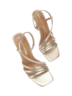 KG Kurt Geiger Salome Stiletto Heel Strappy Sandals, Gold - view 2, Gold