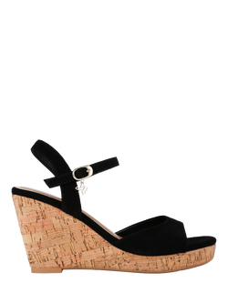 KG Kurt Geiger Patsy Suede Wedge Heel Sandals, Black