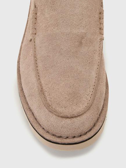 AllSaints Slix Suede Leather Loafers - view 2, Karoo Brown