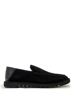 AllSaints Slix Suede Leather Loafers, Black
