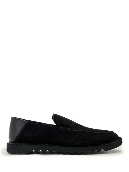 AllSaints Slix Suede Leather Loafers, Black