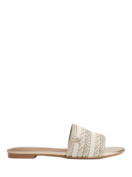 KG Kurt Geiger Riva Braided Slider Sandals, Natural Putty, Natural Putty