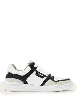 AllSaints Regan Plus Low Top Leather Trainers, Stone White