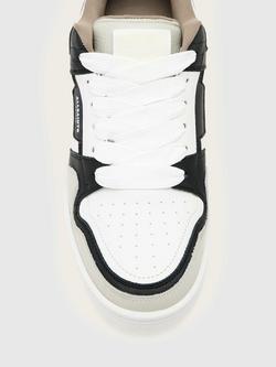 AllSaints Regan Plus Low Top Leather Trainers - view 2, Stone White