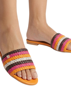 KG Kurt Geiger Riva Braided Slider Sandals, Multi - view 2, Multi